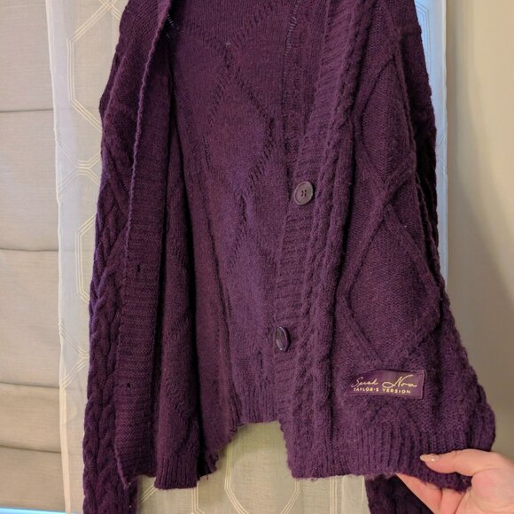 Dark Purple with Golden Stars Taylor Swift Speak Now (Taylor’s Version) Cardigan - Picture 3 of 6
